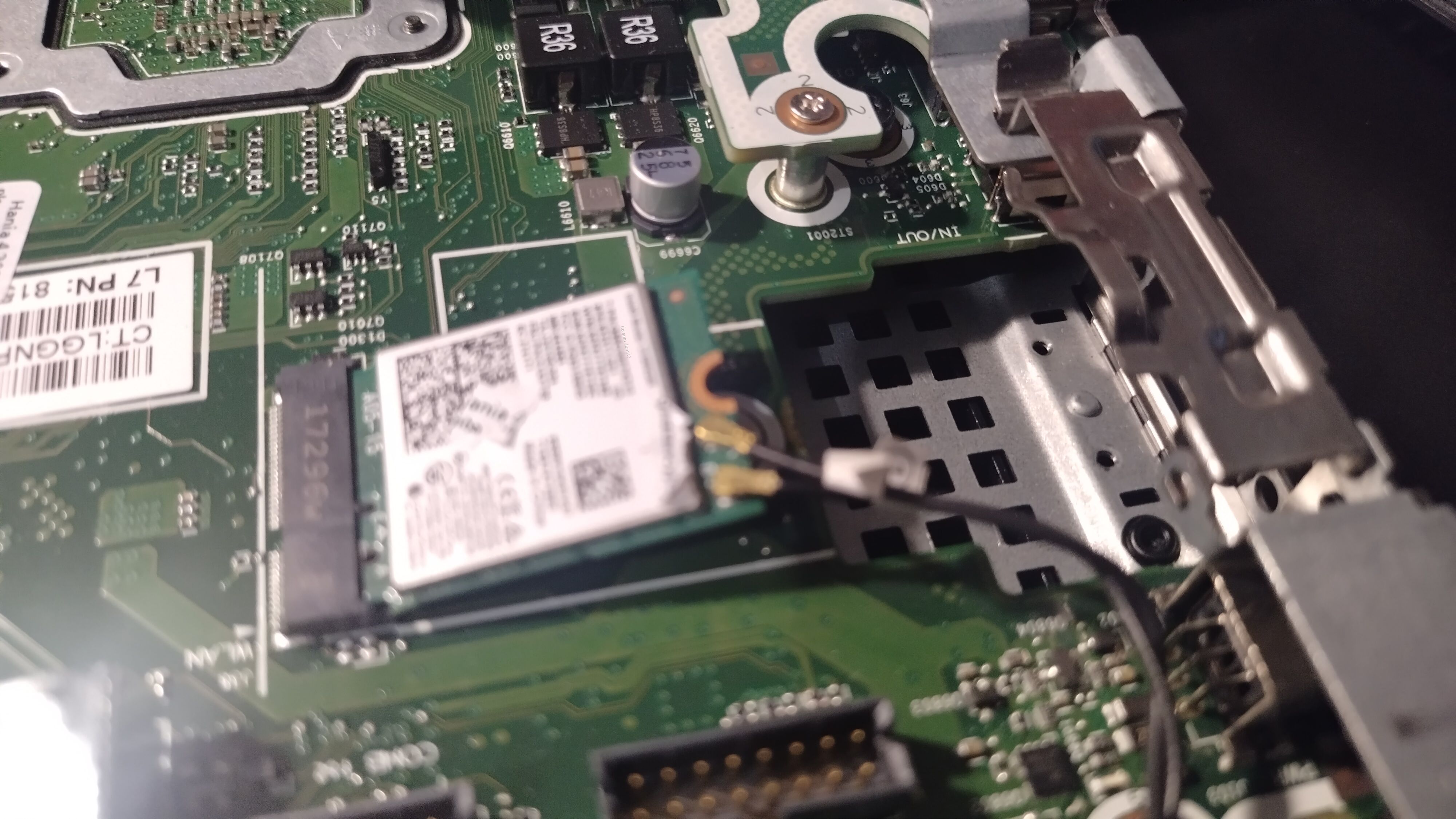 T630 close-up of Intel Wi-Fi M.2 card